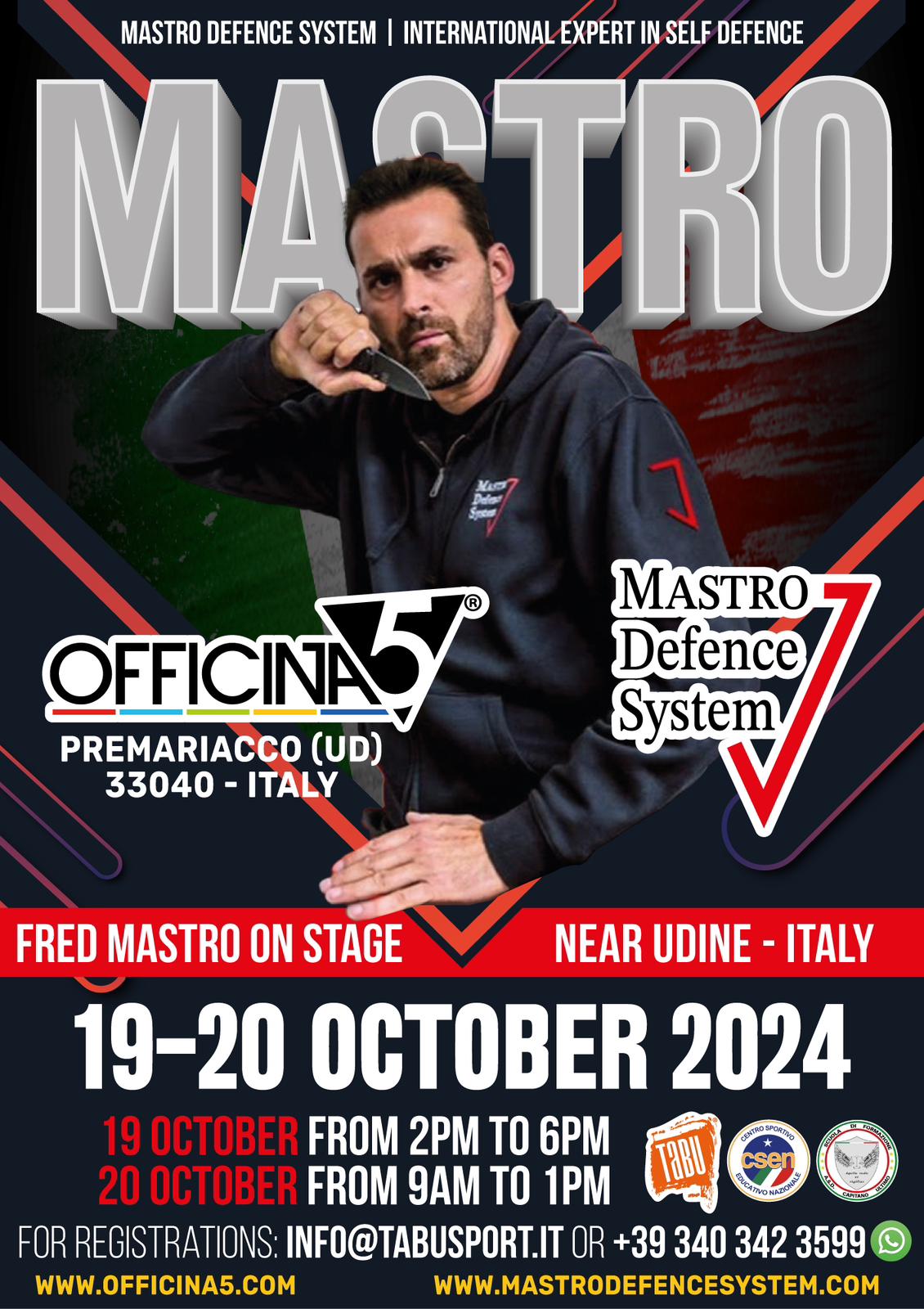 Stage FRED MASTRO 2024 - Palestra Officina5 Ipplis Cividale